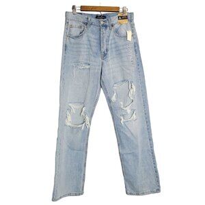 NWT AERO Premium Air Denim 90s Baggy Jeans Distressed High Rise Light Wash14R‎